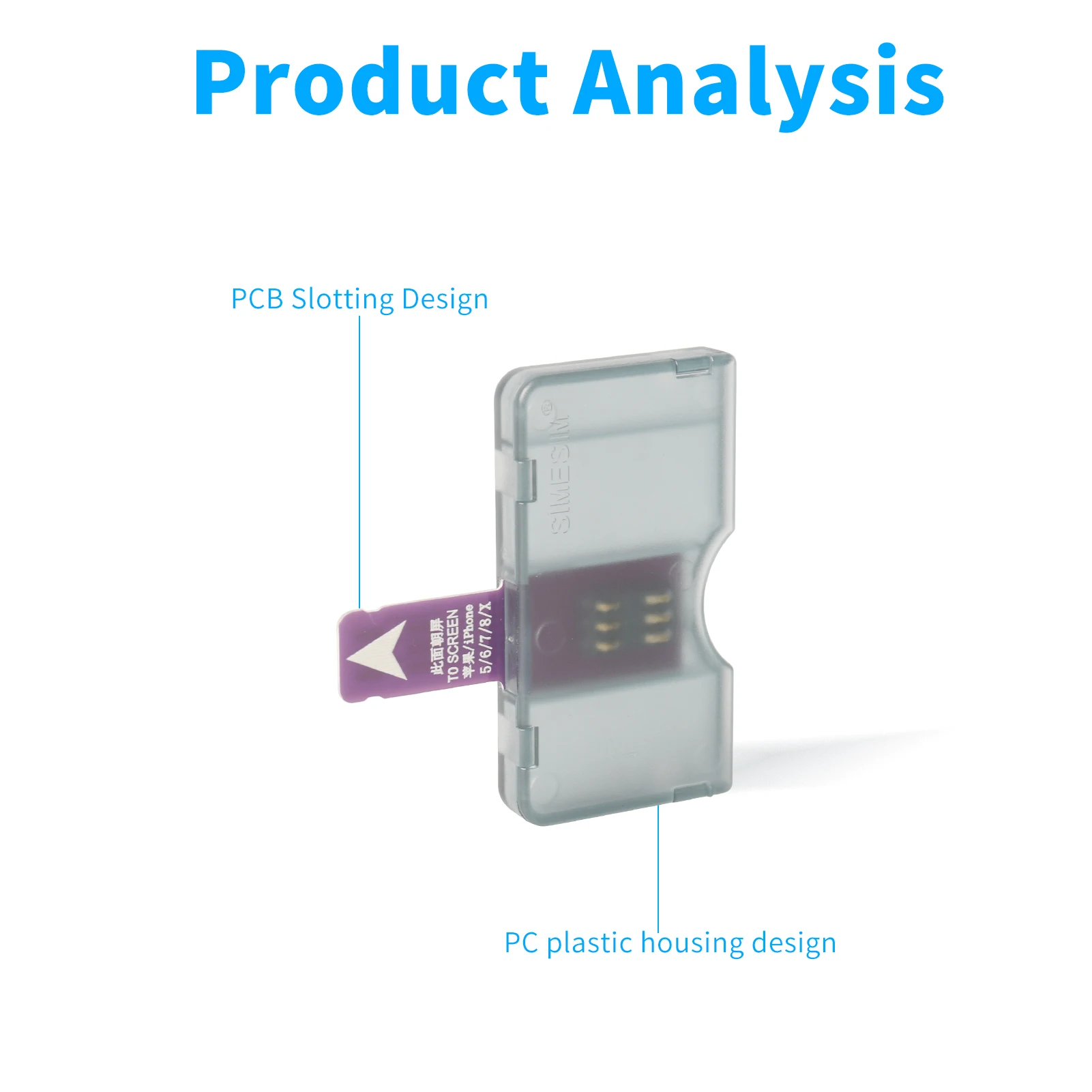 SIM Card Adapter SIM Card Card Reader Mobile Phone Card Inserter Hot-Swap Large Card Device For Iphone 5/6/7/8/X