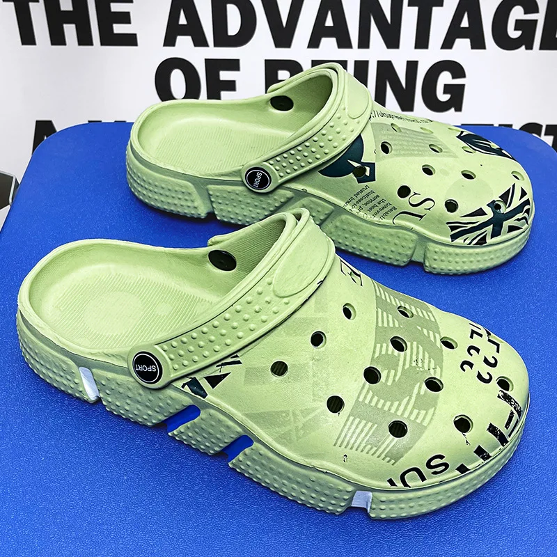 Hole shoes abbigliamento da uomo antiscivolo scavato camouflage pantofole grandi a doppio scopo sandali da spiaggia da uomo