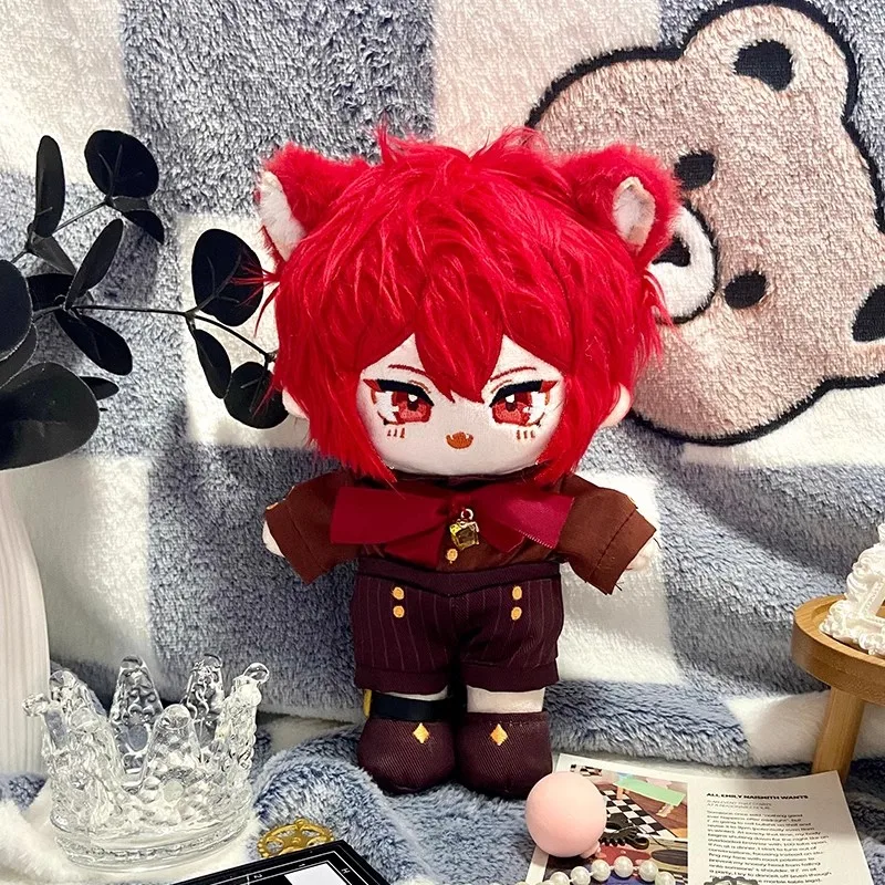 

20cm Anime Games Genshin Impact Plush doll Diluc kids toy gift clothes stuffed toy Dress up cotton doll