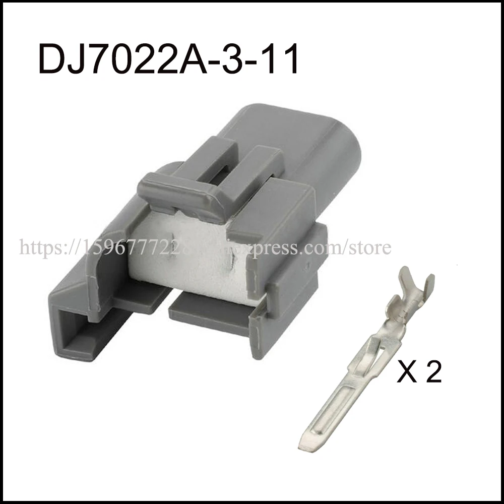 

100SET DJ7022A-3-11 car wire connector Harnes cable 2 pin automotive waterproof plug Include terminals seal