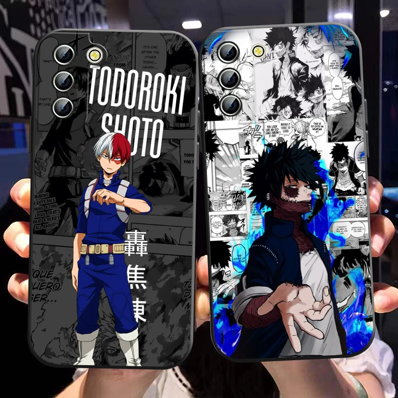 My Hero Academia Phone Case For Samsung S24 S23 S22 S21 S20 FE S10 S10e Ultra Plus Lite Black Soft Cover