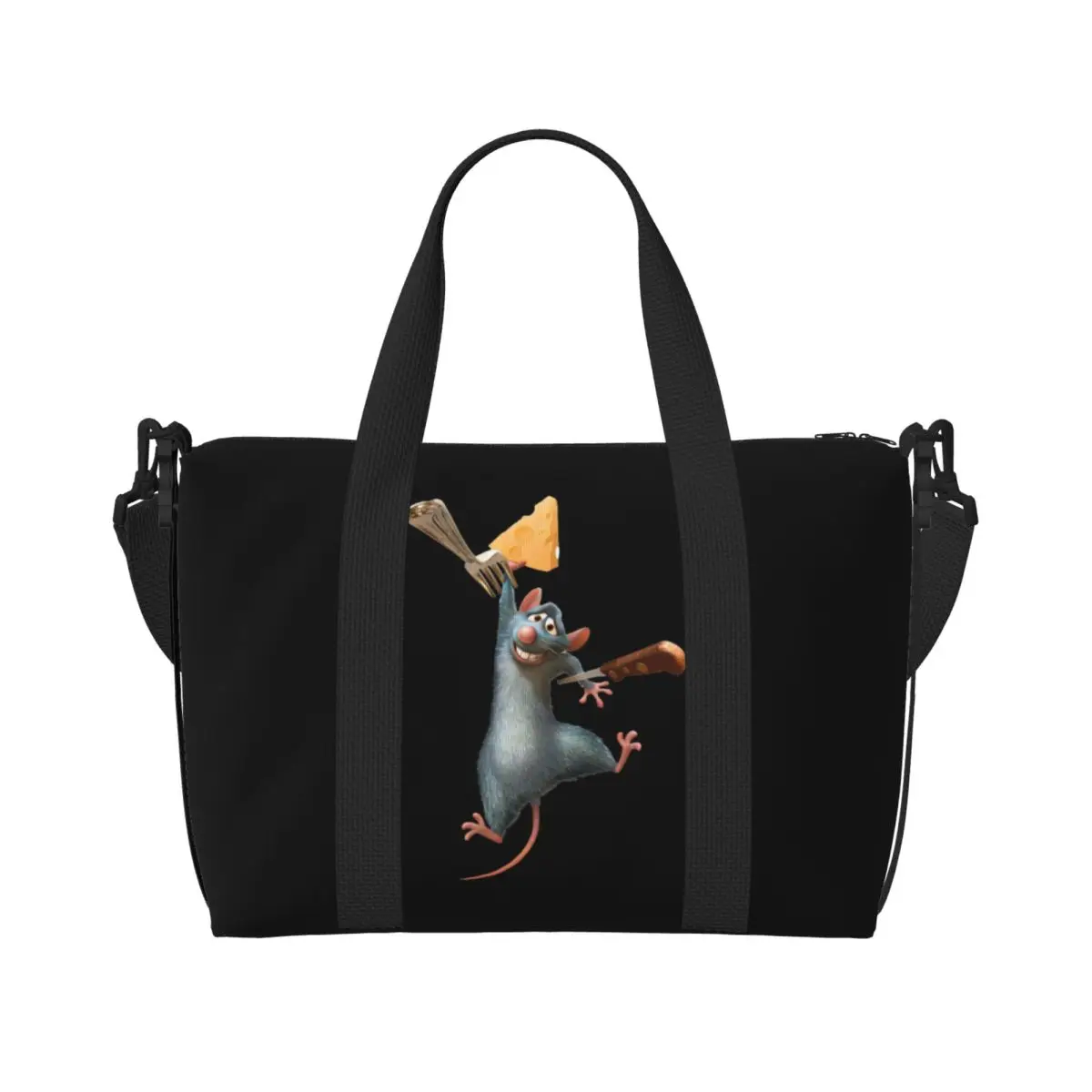 

Изготовленная на заказ пляжная сумка-тоут Рататуй для женщин, очень большие сумки для спортзала с анимацией, дорожные сумки для покупок