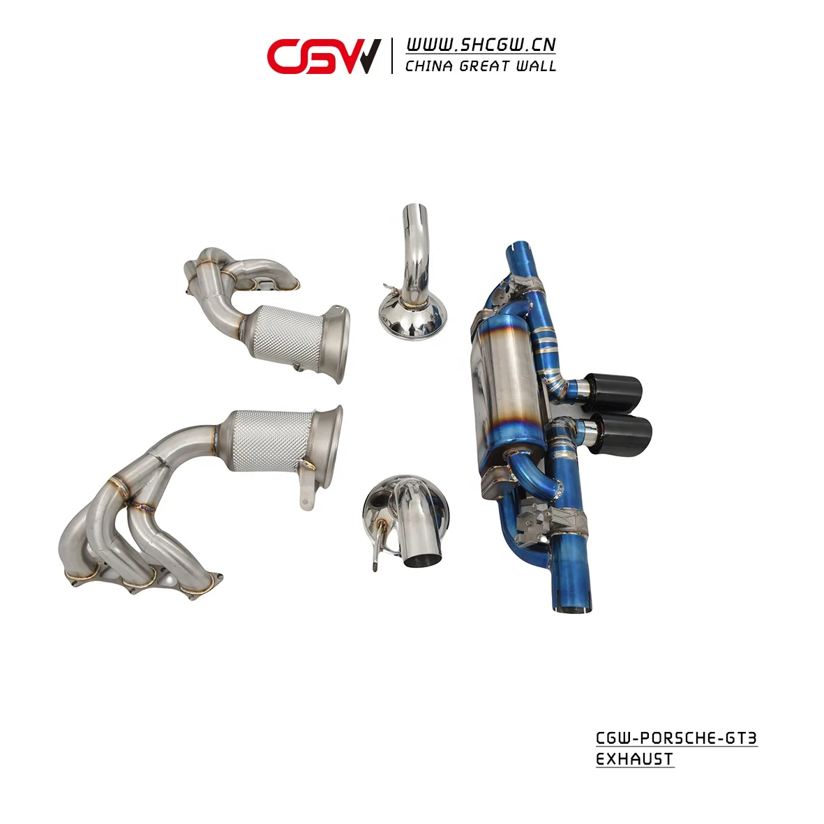 Full Exhaust System Titanium Muffler Vavletronic for  GT3 2021+