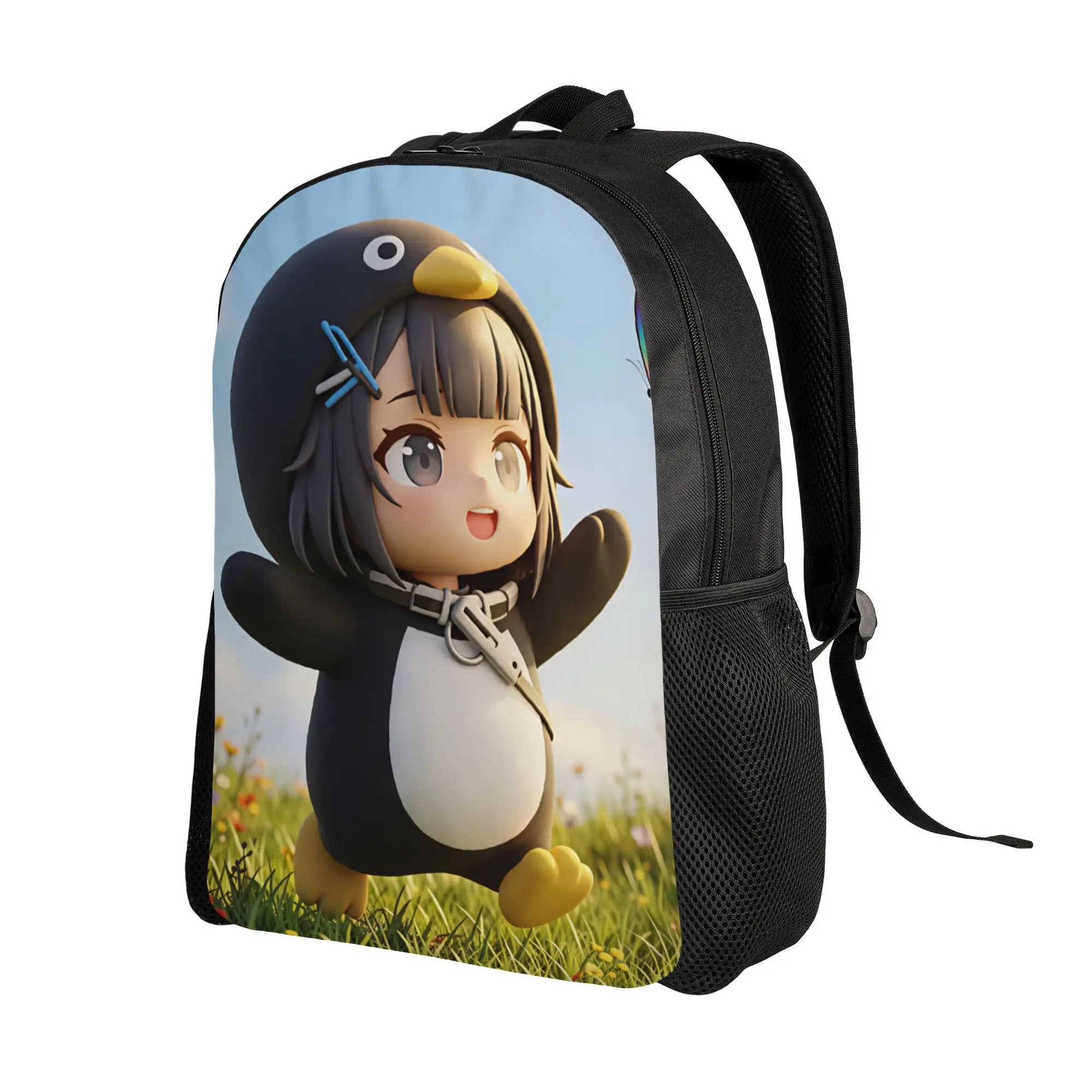 Gugu Gaga Penguin  Backpack Boy  Pattern Backpacks Polyester Pretty School Bags Daily Design Rucksack