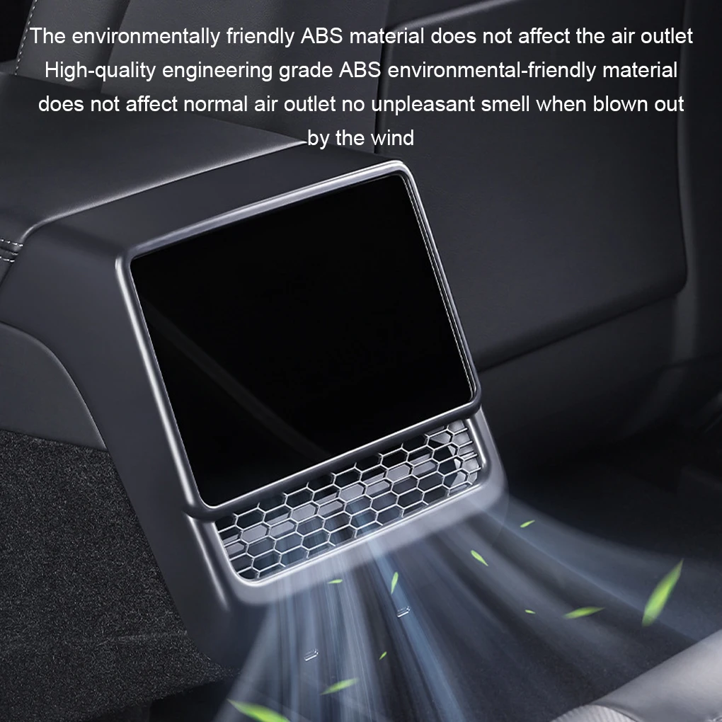 

Rear Center Console Air Vent Cover Vent Outlet Dust Cover Rear Air Outlet Scratch Protective Cover For Tesla Model 3 Y Highland