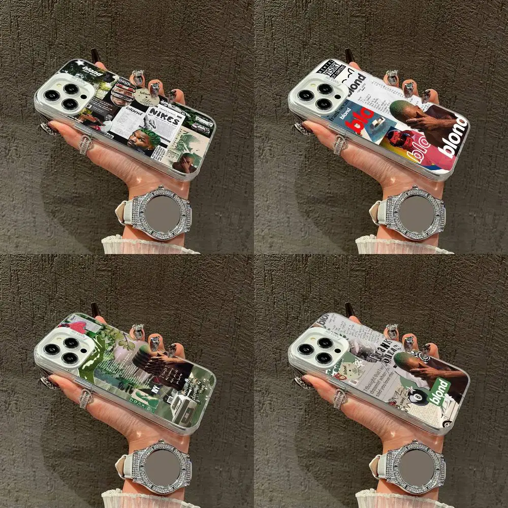 

Singer F-Frank Ocean B-Blonde Phone Case For iPhone 16,15,14,13,12,11,Mini,Pro,E,XS,SE4,MAX White Candy Matte Cover