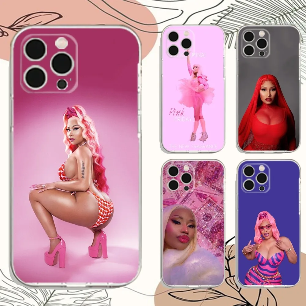 Singer N-Nicki M-Minaj Phone Case For iPhone Apple 15,14,13,12,Mini,11,Pro,Max,Plus,X,XR,XS,8,SE,2020,Plus Transparent Cover