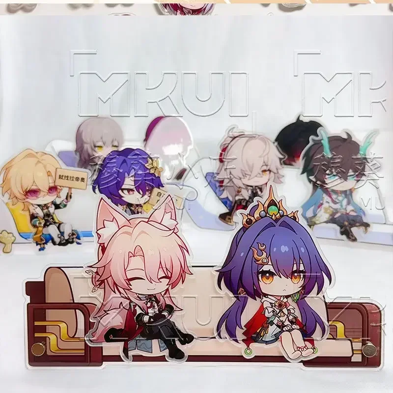 Honkai:Star Rail Firefly Jade Live Broadcast Guest Or Host Magnetic Sofa Sitting Character Acrylic Fridge Sticker Desk Ornaments