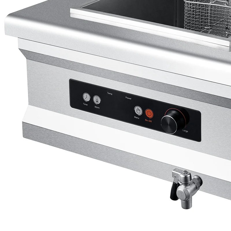 FryerCommercial Table Top Induction Deep Fryer Stainless Steel Induction Fryer With Timer And Adjustable Thermostat