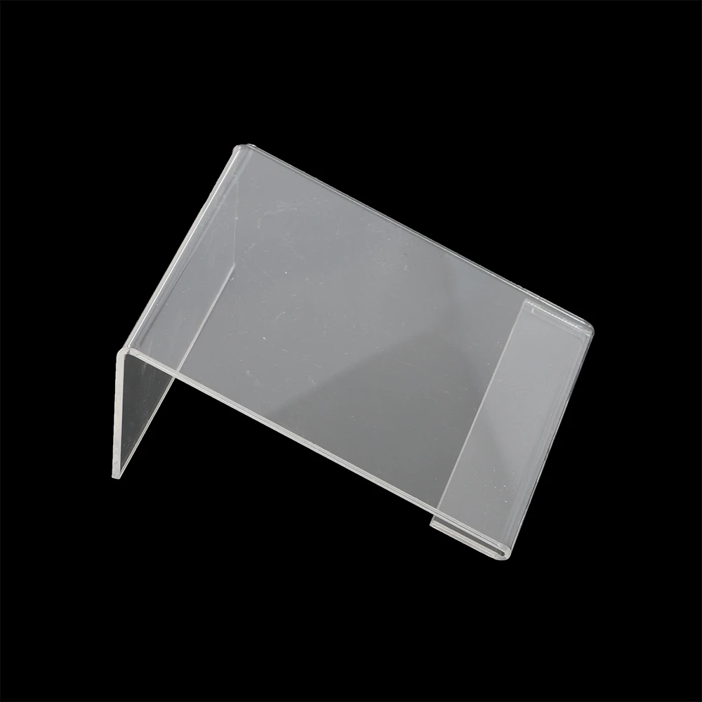 10x10cm L Clear Acrylic Sign Holder Table Top Museum Label Holders Price Talker Stand