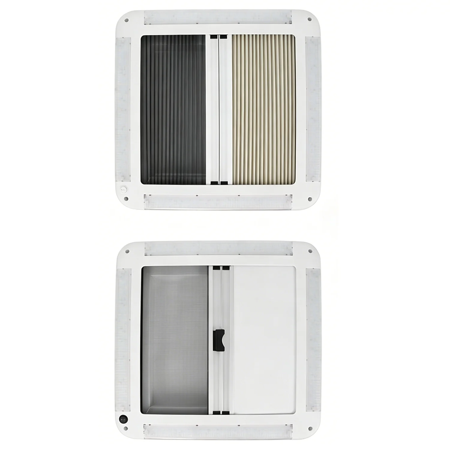 Factory Price RV Roof Vents 400x400mm Remote Control Caravan Camper Electric Exhaust Fan Roof Hatch with LED Light Fly Net Blind