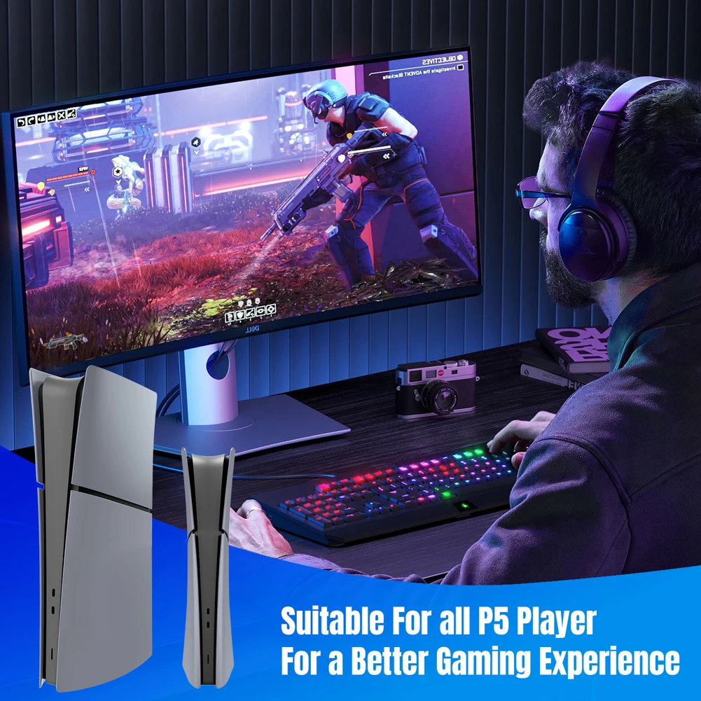 غلاف وحدة التحكم لاستبدال PS5 لوحة إصدار محدود للذكرى الثلاثين لوحدة التحكم PS5 Slim/PS5 PRO Edition لوحات جانبية ABS