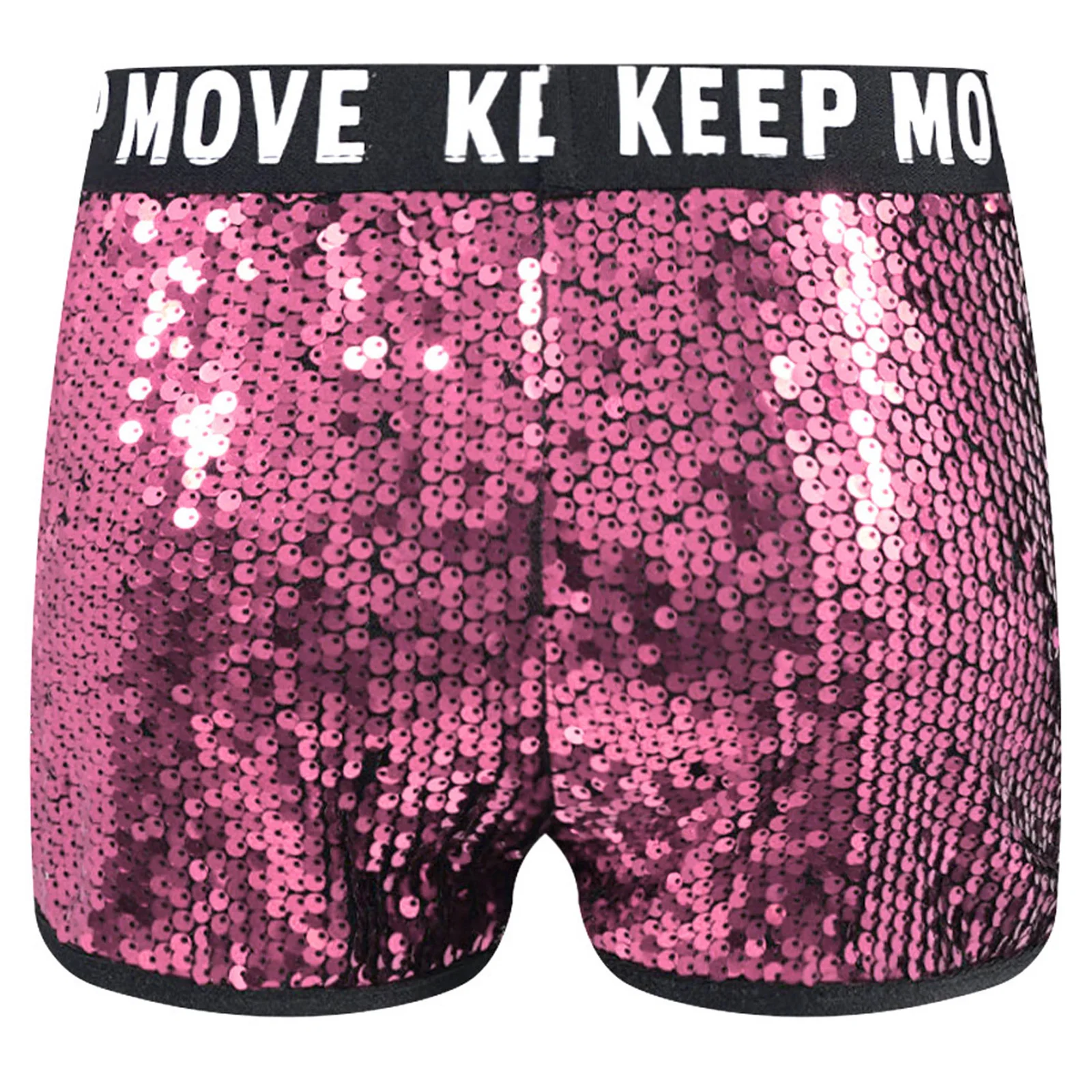 Kids Girls Sparkling Sequin Shorts Jazz Latin Dance Performance Costumes Letter Printed Hip-hop Shorts Culottes Modern Dancewear