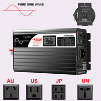 1500W inverter 12v 220v pure sine wave solar power inverter DC 24V 48V to AC 110V with remote control