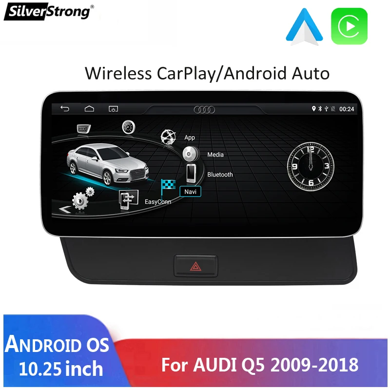 

CarPlay Screen Q5 RHD Android OS for Audi 2008-2017 Wireless Car Play Auto AHD 720P Multimedia Tablet 4G Sim Modem