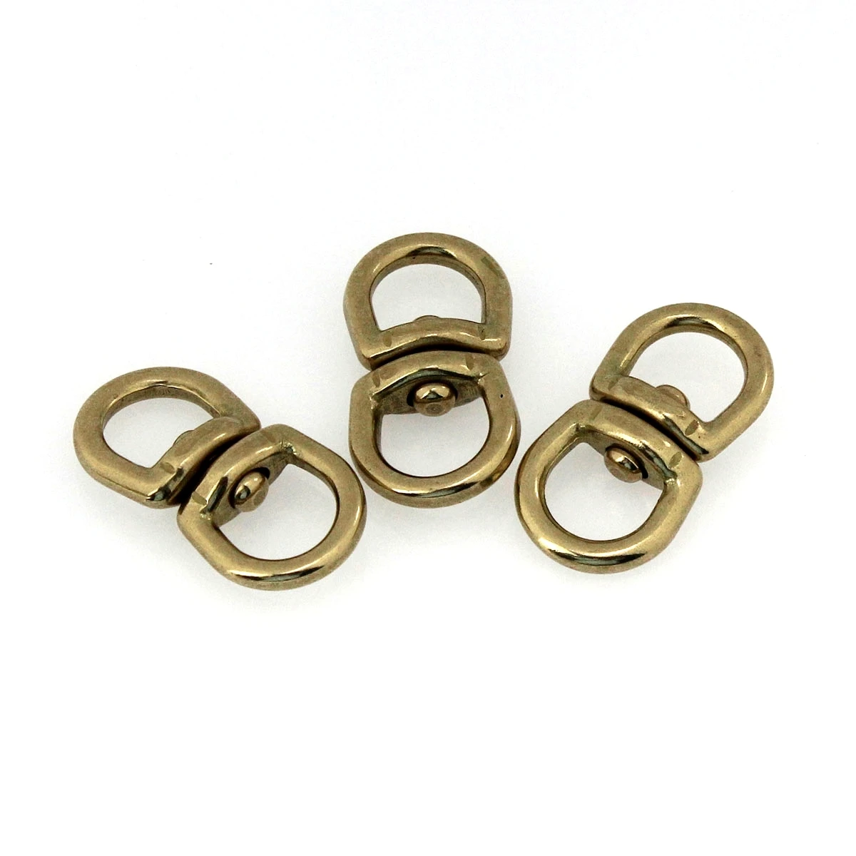 Solid brass swivel eye rotating connector \