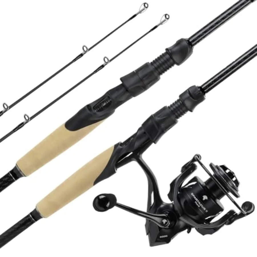 

Комплект для рыбалки Spartacus II Plus: удилище и катушка с двойным кончиком, водонепроницаемый спиннинг IPX5, графитовые бланки IM6, 2-секционное удилище с экстрактором