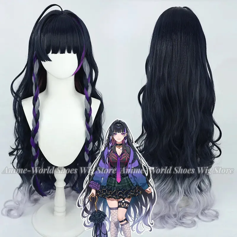 2025 11 110 سنتيمتر Vtuber Nijisanjien EN7 XSOLEIL Meloco Kyoran مختلط الألوان شعر مستعار أنيمي تأثيري الباروكات مقاومة للحرارة Synthe