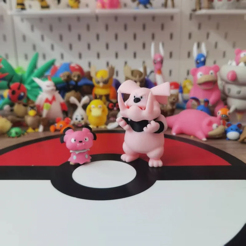 Snubbull Granbull Actionfigur im Maßstab 1:20, DIY 3D-Druck Anime-Charakter-Statue, Dekoration, Spielzeug, Geschenk für Sammler