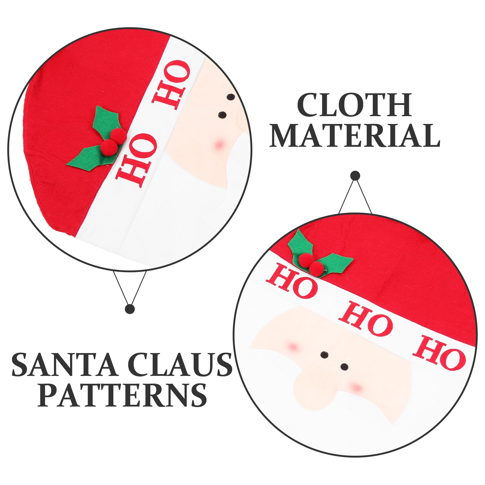 

1Pcs Christmas Chair Cover Santa Claus Printed Slipcover Suitable Dining Room Home Hotel Xmas Decor Seat Protector