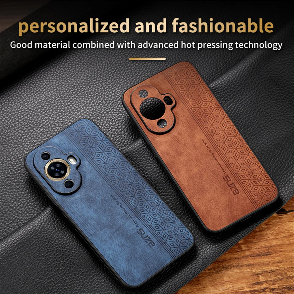 

For Huawei Nova 12S Чехол Для Back Cover Skin Feel Shockproof Leather Case Soft Funda For Huawei Nova 12S