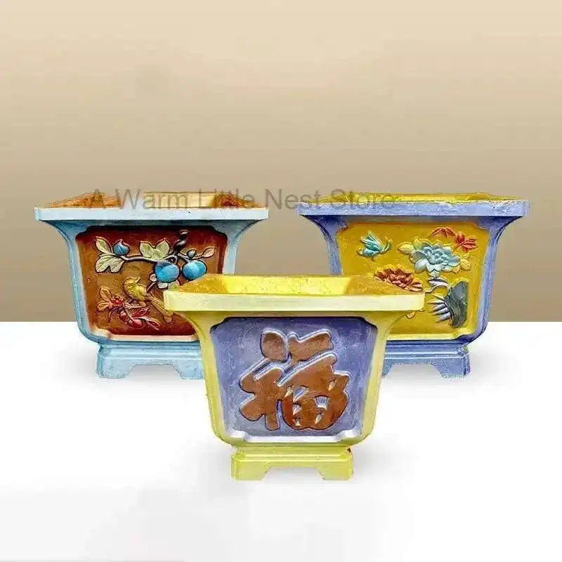 

Cast-in-place Concrete Plastic Mould Square Cement Flower Pot Mold Outdoor Garden DIY Bonsai ABS Plastic Model Roman Column