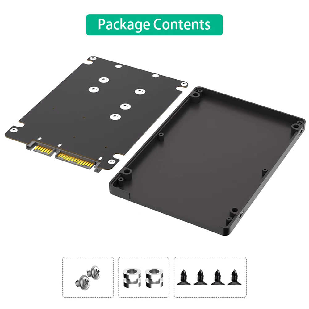 المزدوج M.2 B مفتاح NGFF SSD إلى 2.5 SATA III محول M2 NGFF إلى SATA محول بطاقة سائق خالية HDD محرك الأقراص الضميمة مع الضميمة