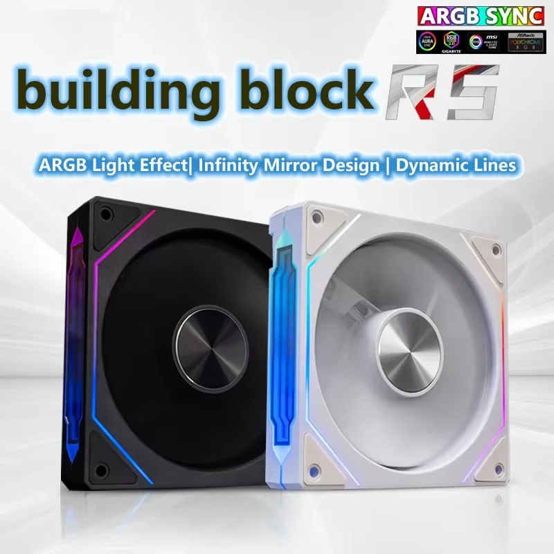 Prism 4th Generation CD Pattern Chassis Fan RGB Cooling Belt Unlimited Mirror Air Cooling Desktop Installation 12V 3-Pin