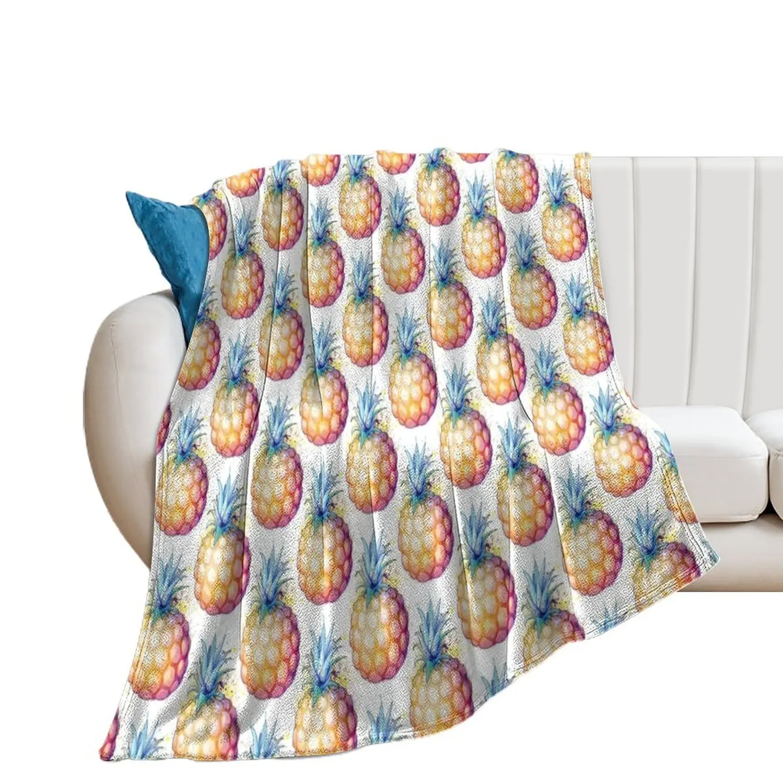 

Fat Pineapple 2 Throw Blanket for sofa Single Blankets