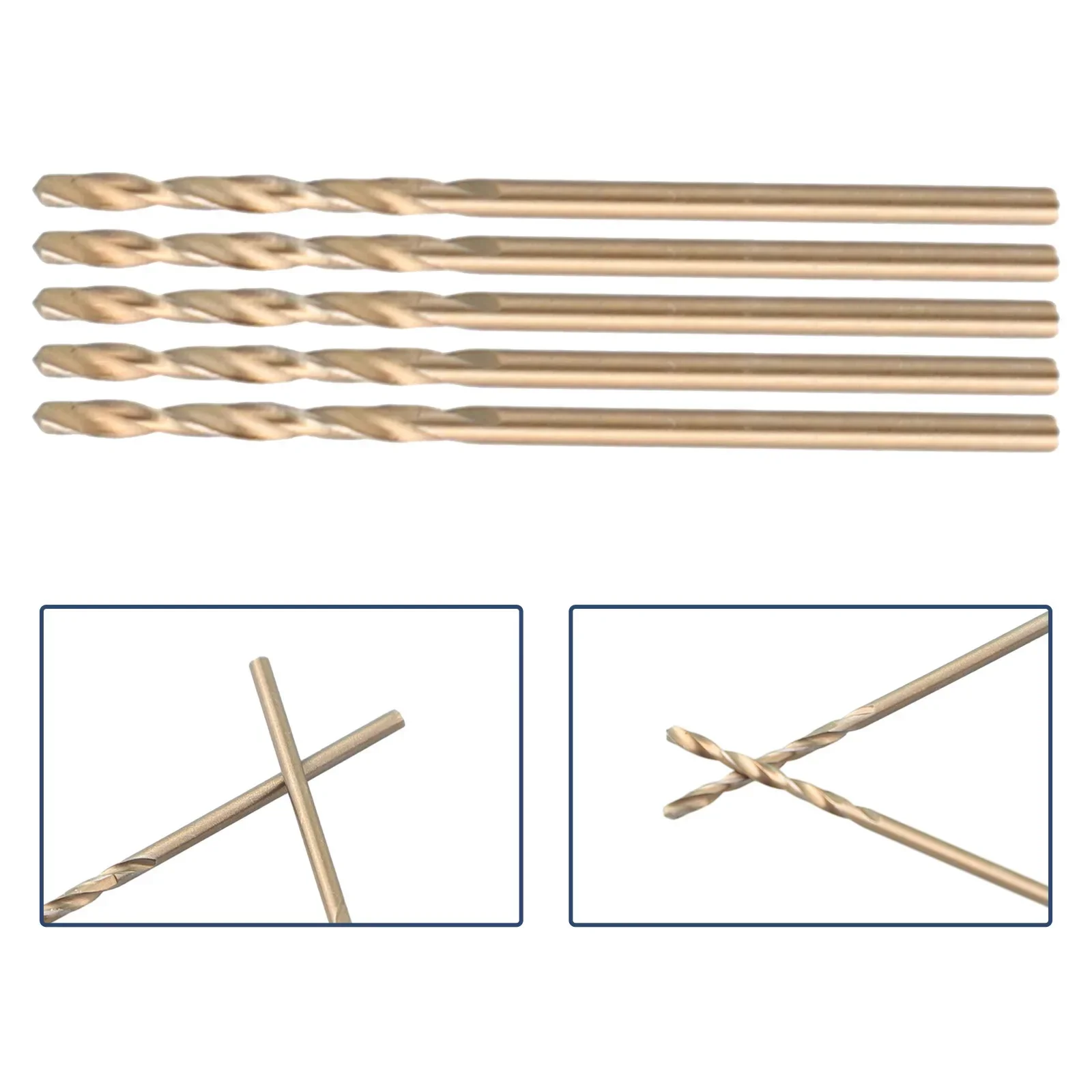 Juego de brocas de acero de alta velocidad HSS, 5 piezas, 1-4mm, recubiertas de cobalto, herramienta multifunción, taladros de Metal, herramientas eléctricas de madera