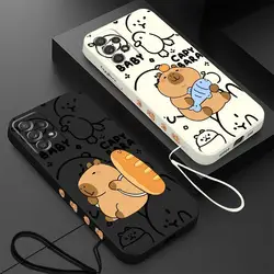 Cute Capybara Phone Case for Samsung Galaxy A10 A20s A30 A20 A30s A02s A03 A04 A50 A02 A05s A71 A72 A73 A06 A31 A51 5G