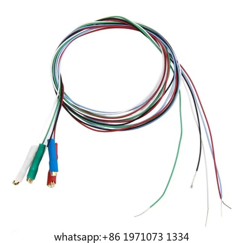 Vinyl record player oxygen-free copper color sound arm cable with ground wire phonograph head connecting cable 508mm