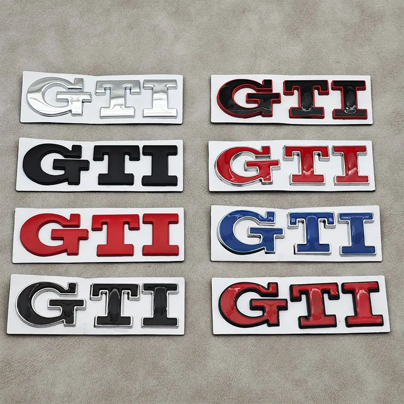 3D Metal Logo GTI Emblem Car Rear Trunk Badge For Volkswagen VW Golf 4 5 6 7 8 Polo Jetta Tiguan Passat MK4 MK5 MK7 GTI Sticker