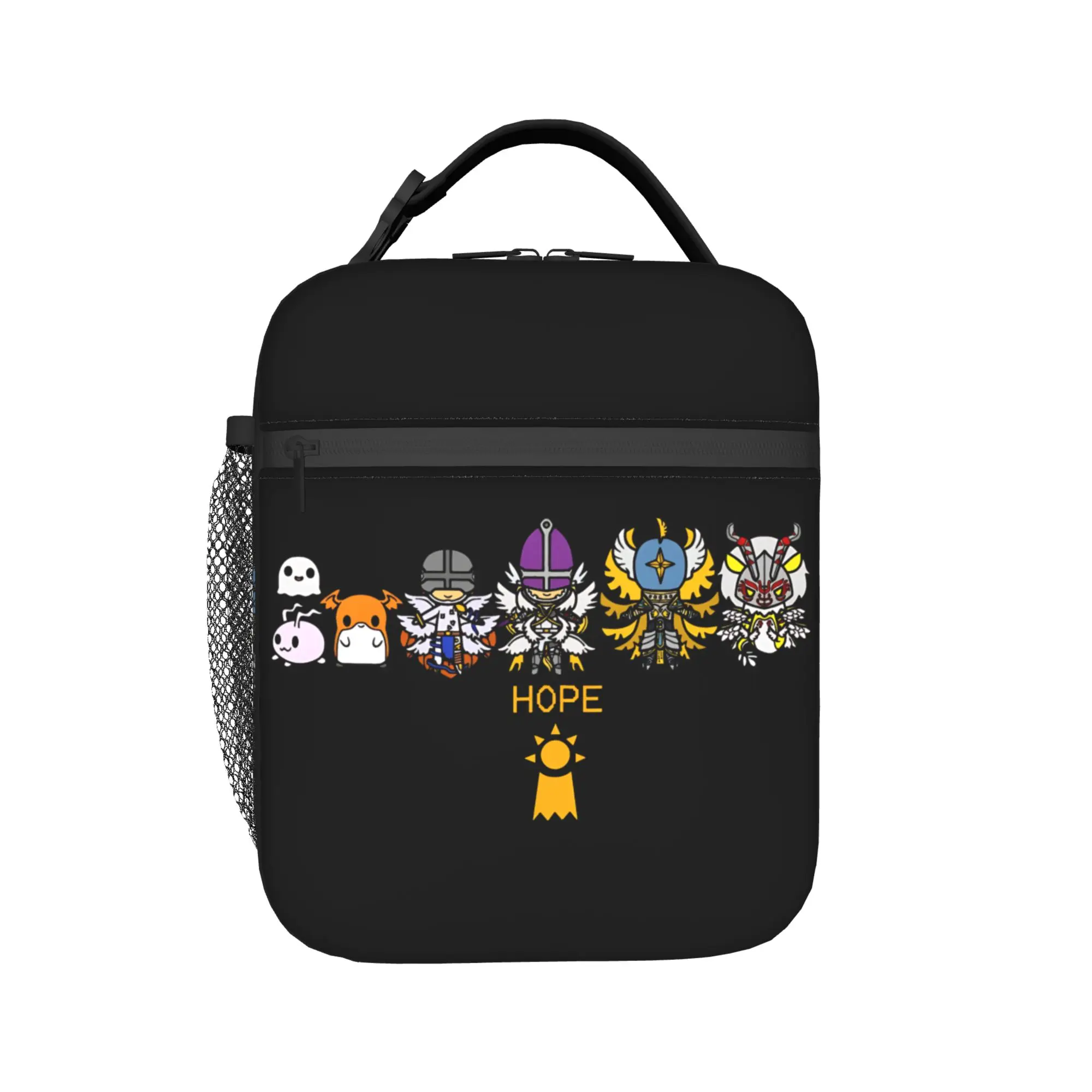 

HOPE Digital Monster Digimon Thermal Insulated Lunch Bags for Travel Portable Food Bag Container Men Women Lunch Boxes