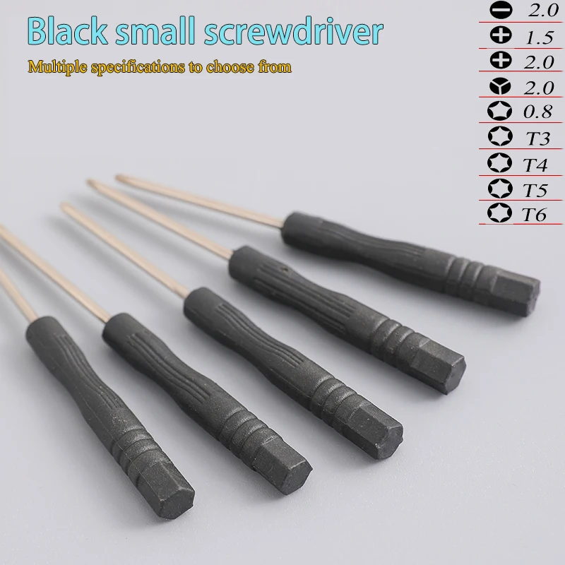 Cltgxdd 10 pz Mini Cacciavite Nero 2.0+,2.0-,1.5+,2.0Y,T3,T4,T5,T6,0.8 Torx, Cacciavite Casa Strumenti di Riparazione A Mano FAI DA TE