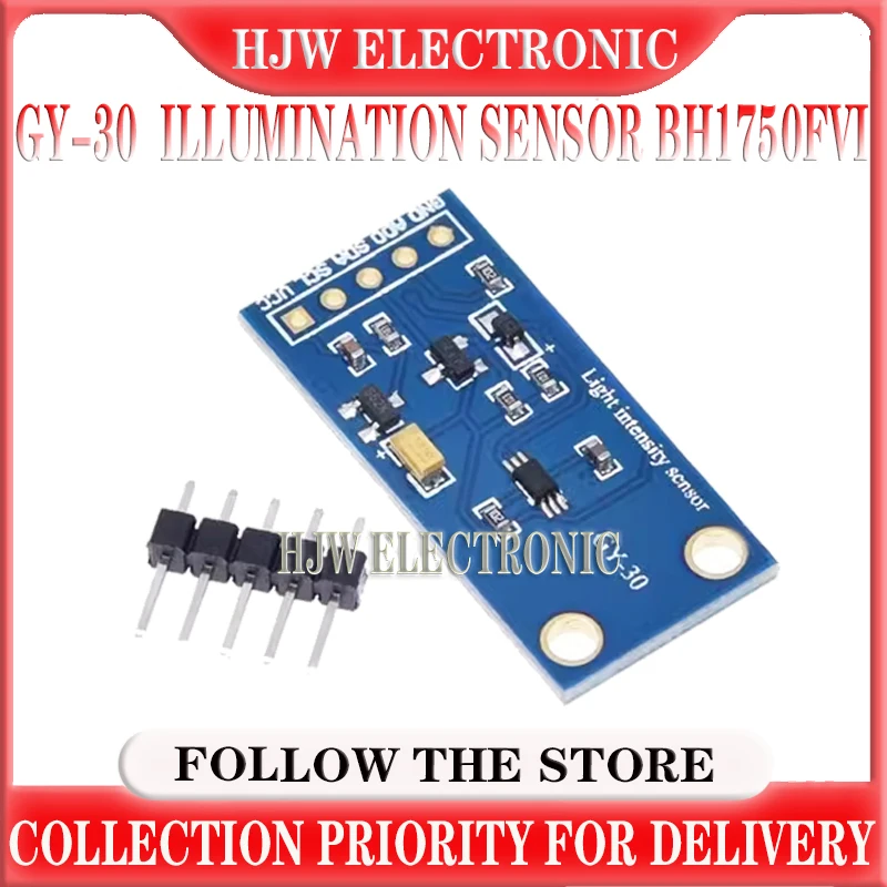 1Pcs GY-30 The digital optical intensity illumination sensor BH1750FVI of module for arduino