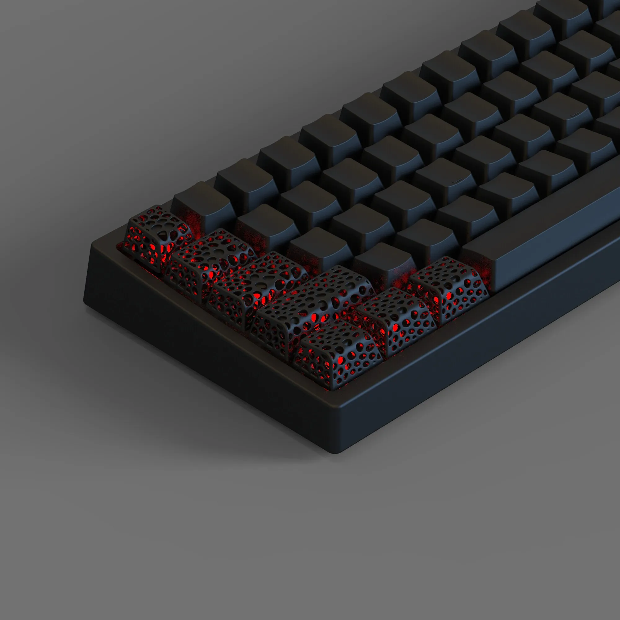 Wormhole Grid Light-transmitting Keycap ESC/TAB/CAPSLOCK/Shift/Enter/Backspace/Ctrl Artisan Keycaps Multi Position DIY Caps
