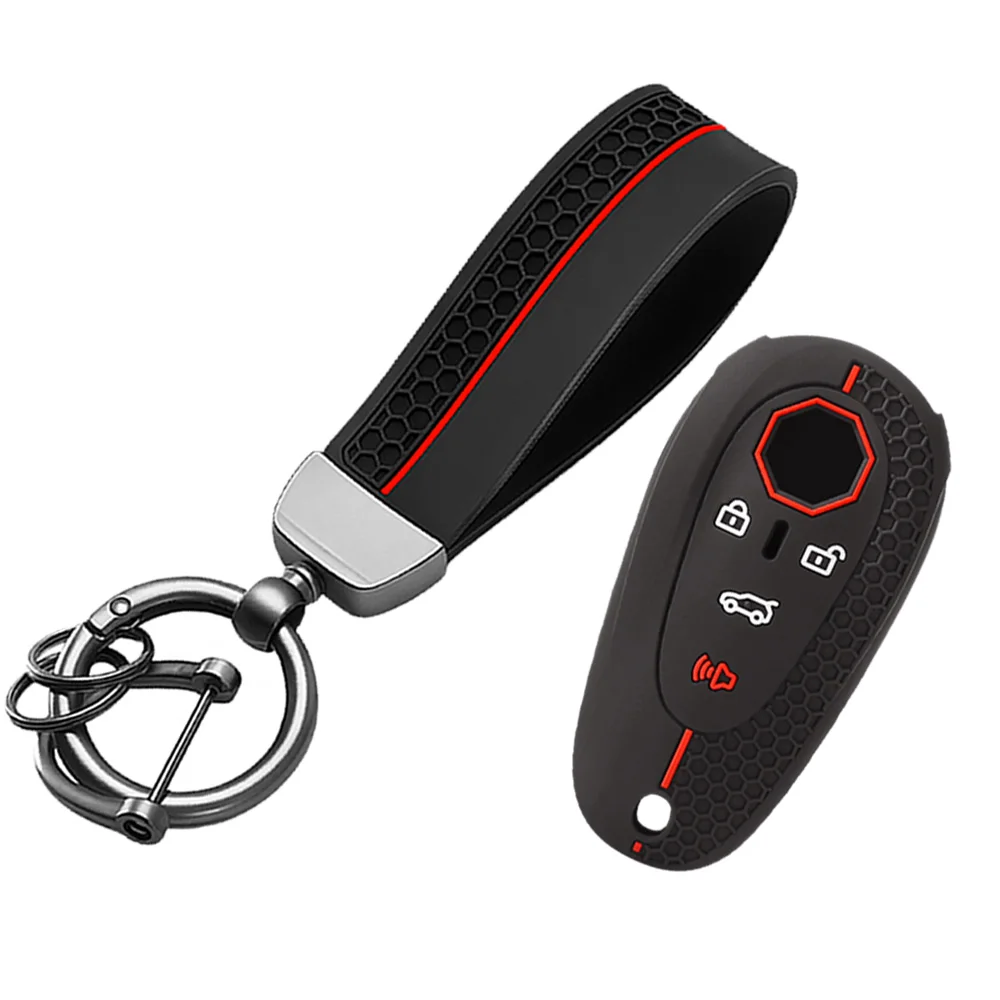 Silicone Rubber Car Remote Fob Key Cover Case For MG Car Key Bag Cyberster Car Key Set All Inclusive High-End Feeling