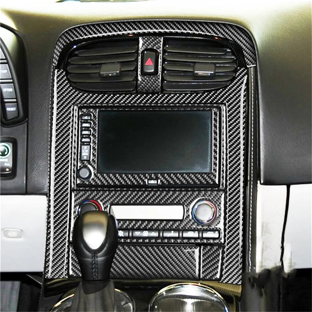 Car Interior Carbon Fiber Stickers Accessories For Chevrolet Corvette C6 2005 2006 2007 Cover Trim Auto Decorative Mouldings