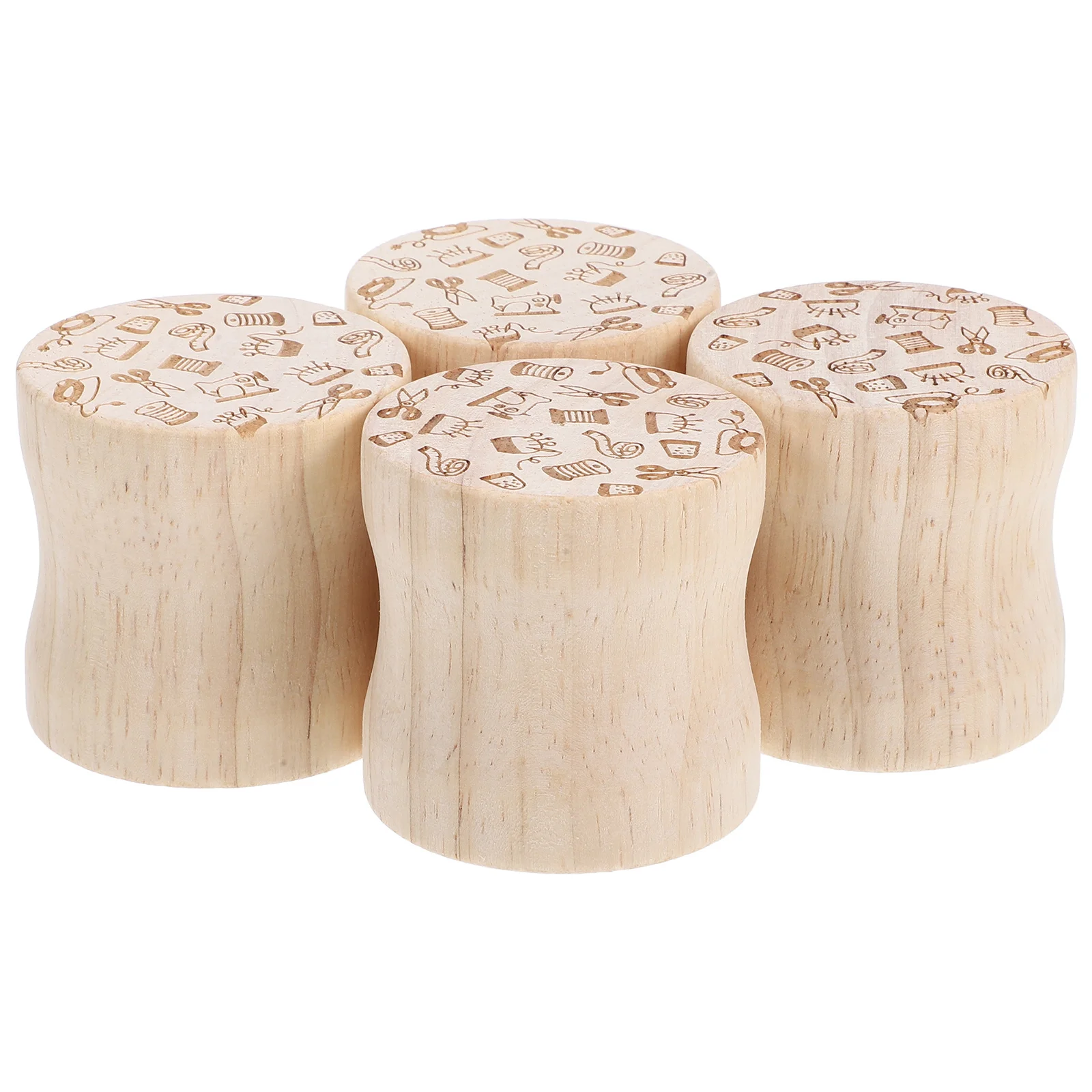 

4pcs Wood Tailors Clapper Beige Sewing Tool For Quilting Garment Making Fabric Stabilization Steam Ironing Pressing Clapper Seam