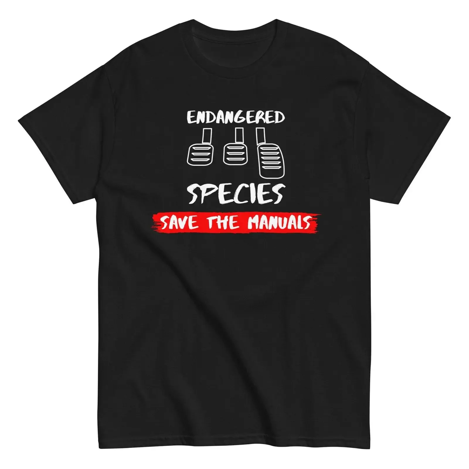Endangered species save the manuals T shirt for men and women car lover gift idea husband father vintage Washed Comfortable