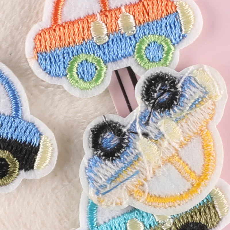 9 Stück Auto Lot Eisen auf Patches Kinder für Kleidung Stoff kleine Jungen Stich Bulk Designer bestickt Pack süße Parche Ropa Infantil – Detail 13