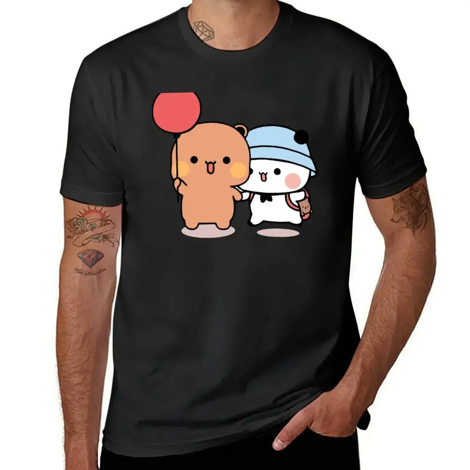 Bear and Panda Bubu Dudu Balloon T-shirt customs cute clothes fitted t shirts for men