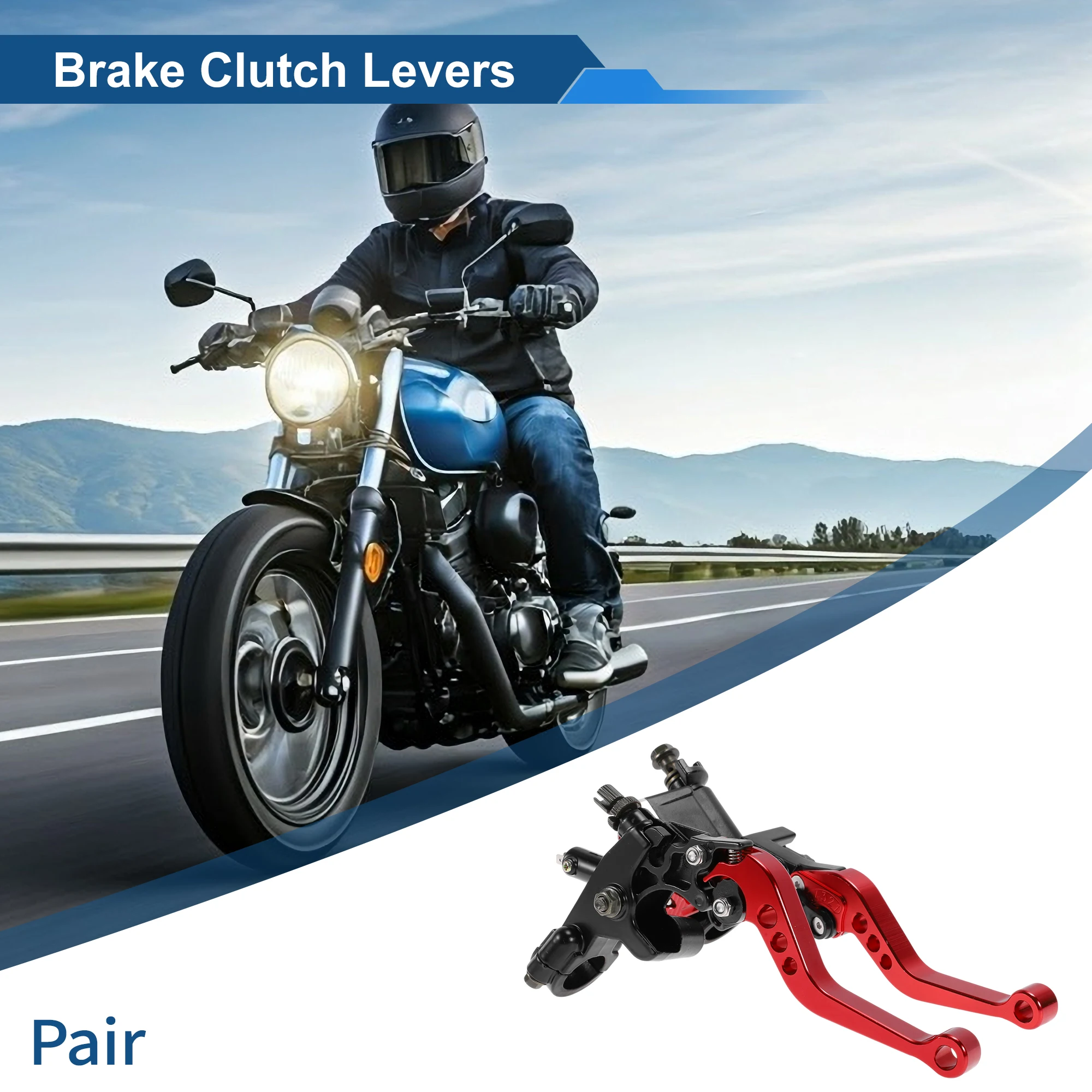 

Регулируемые короткие рычаги тормозной муфты Motoforti для Honda Solid Red