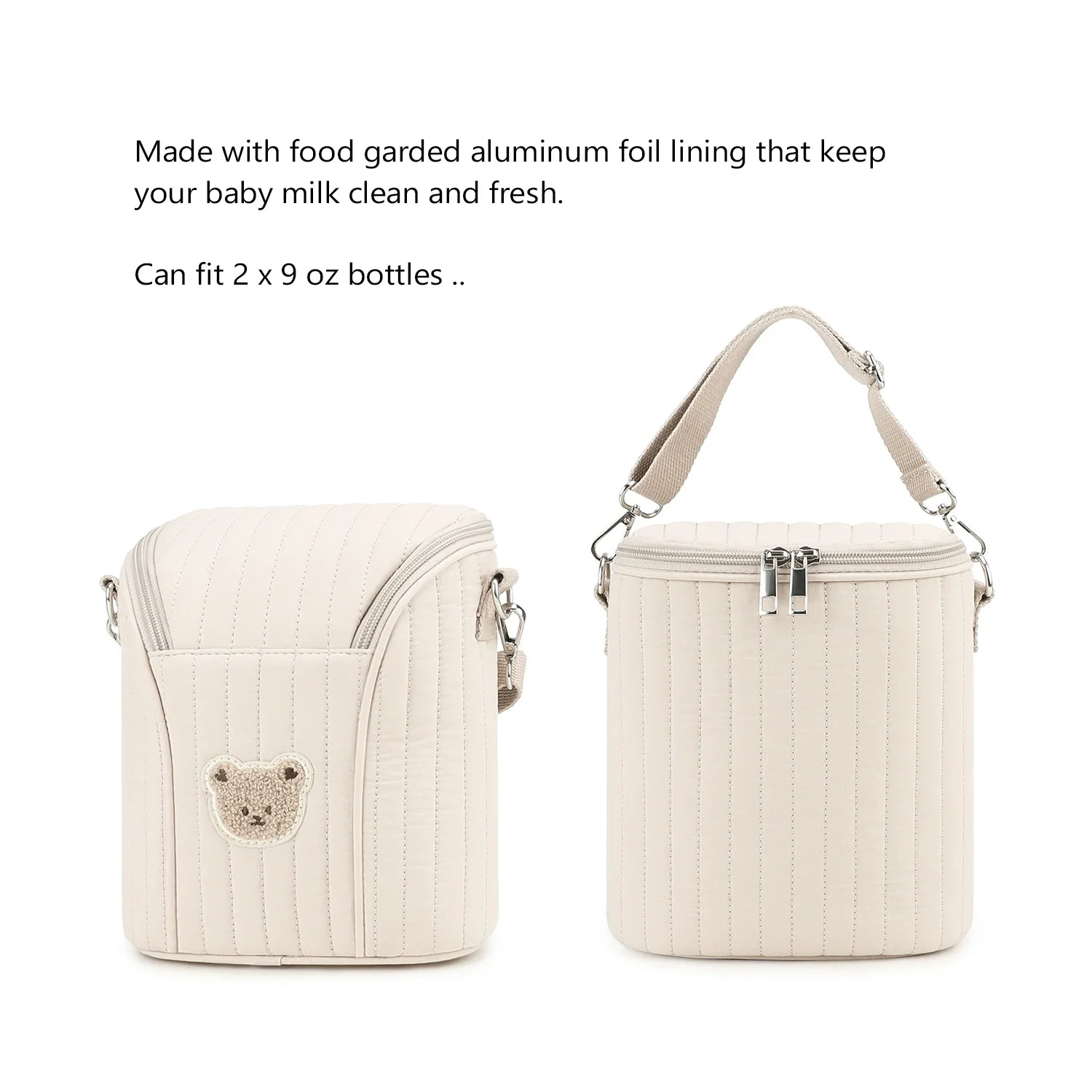 New Bear Breast Pump Bag Insulated with Handle Breastmilk Cooler Bag Pure Cotton Portable Bottle Cooler for Daycare Outdoor view 4