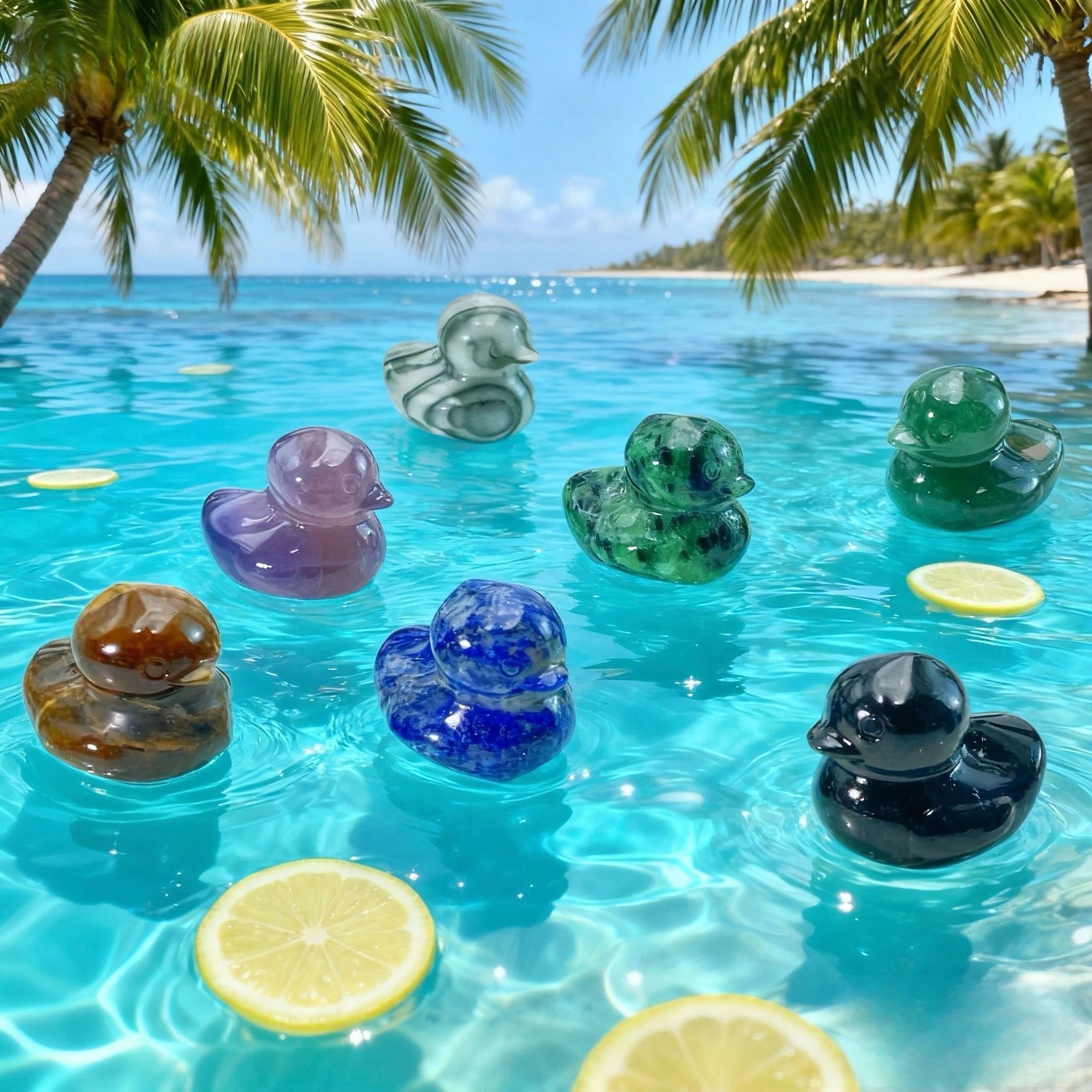 1 قطعة مجموعة حجر البط المواد المختلطة ديكور المنزل ديكور ذاتي الصنع هدية ممتازة لتزيين غرفة العائلة والأصدقاء