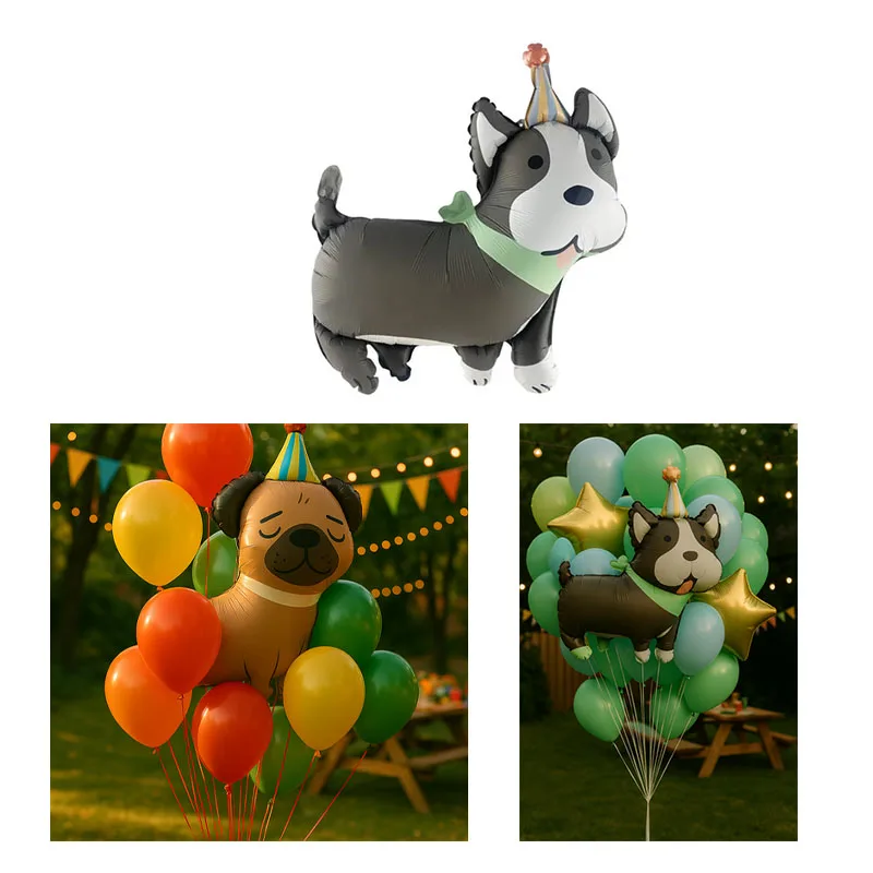 

Puppy Face Foil Balloons Dog Lover Party Decorations Pet Birthday Celebration Valentines Kids Room Wall Art Festive Balloon