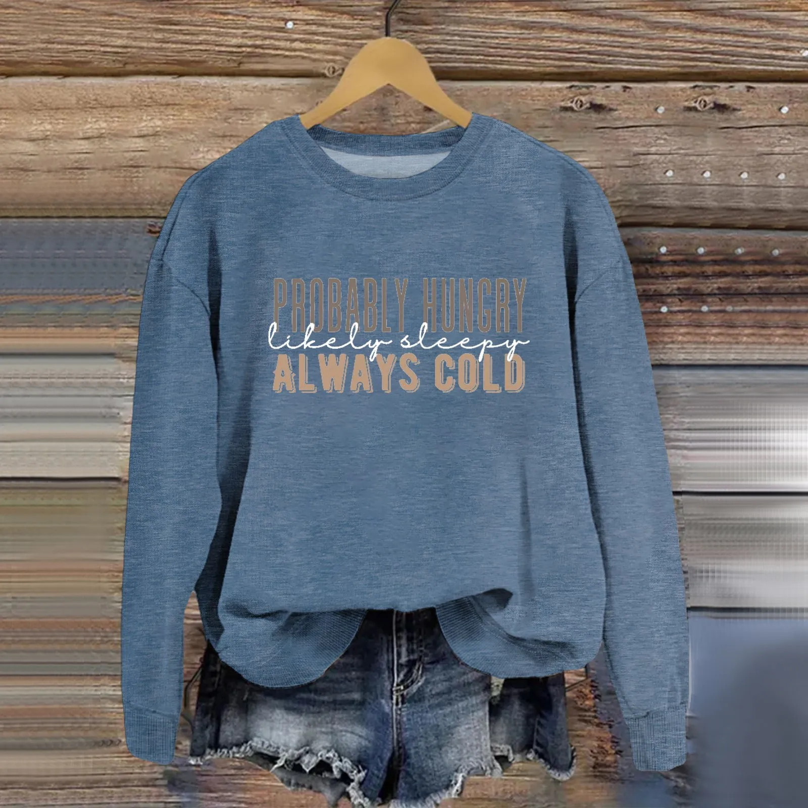 

Women Canadian Maple Leaf Print Round Neck Long Sleeve Casual Hoodie Egirl Fairy Aesthetic Kawaii