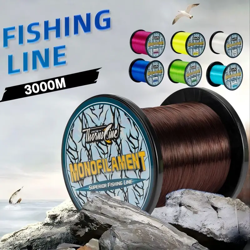 3000M Nylon Fishing Line Durable Monofilament Fishing Line 0.128mm-0.470mm Strong Fishing Line Smooth Throwing Line