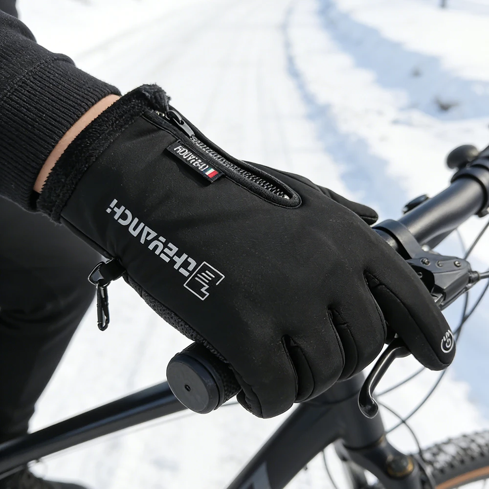 

Winter Outdoor Gloves Waterproof Thermal Fleece Lined Touch Screen Windproof Non-slip for Motorcycle Cycling Ski Hiking